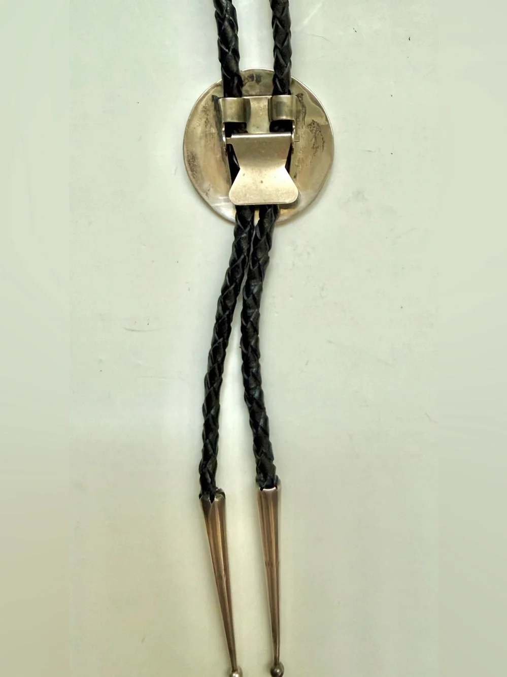 Vintage Navajo Sterling Silver Turquoise & Coral Chip Inlay Thunderbird Bolo Tie